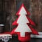 15" Red & White Contemporary Christmas Tree Tabletop Décor
